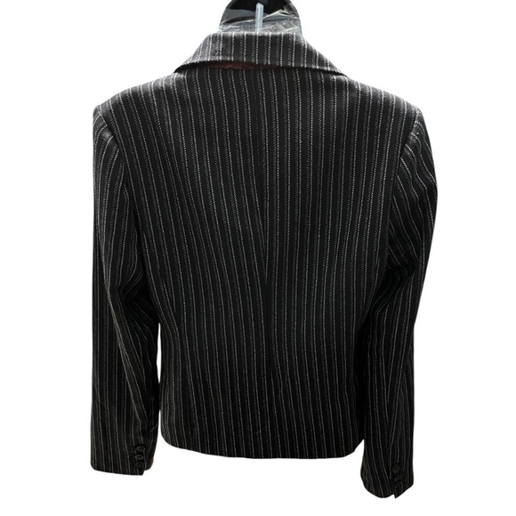 Cabi Joey Pinstripe Blazer Size 6 Black & Gray - Picture 2 of 9